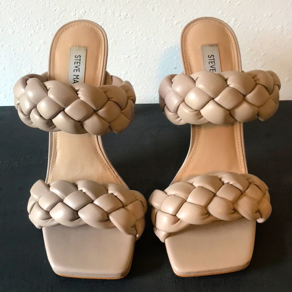 Steve Madden braided heels taupe size 8.5